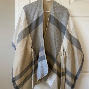 Winter Burberry Like Poncho